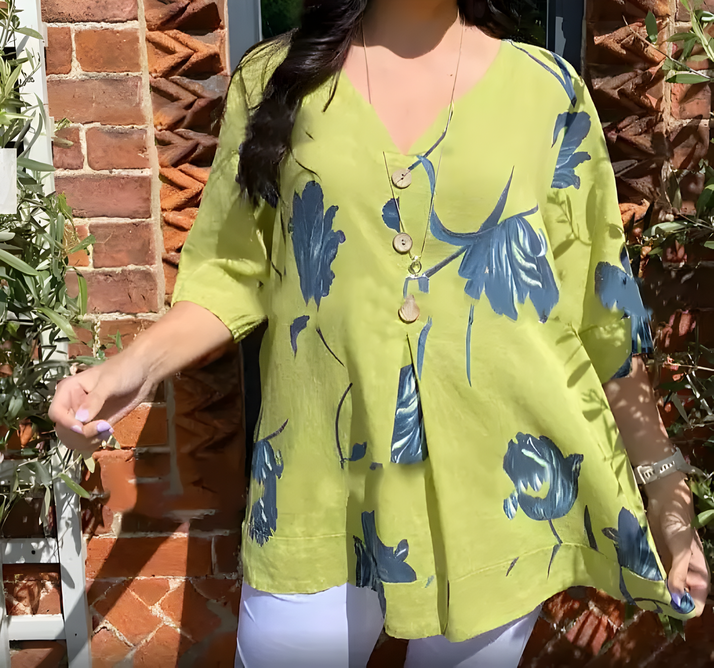Léana™ | Blouse De Printemps à col en V