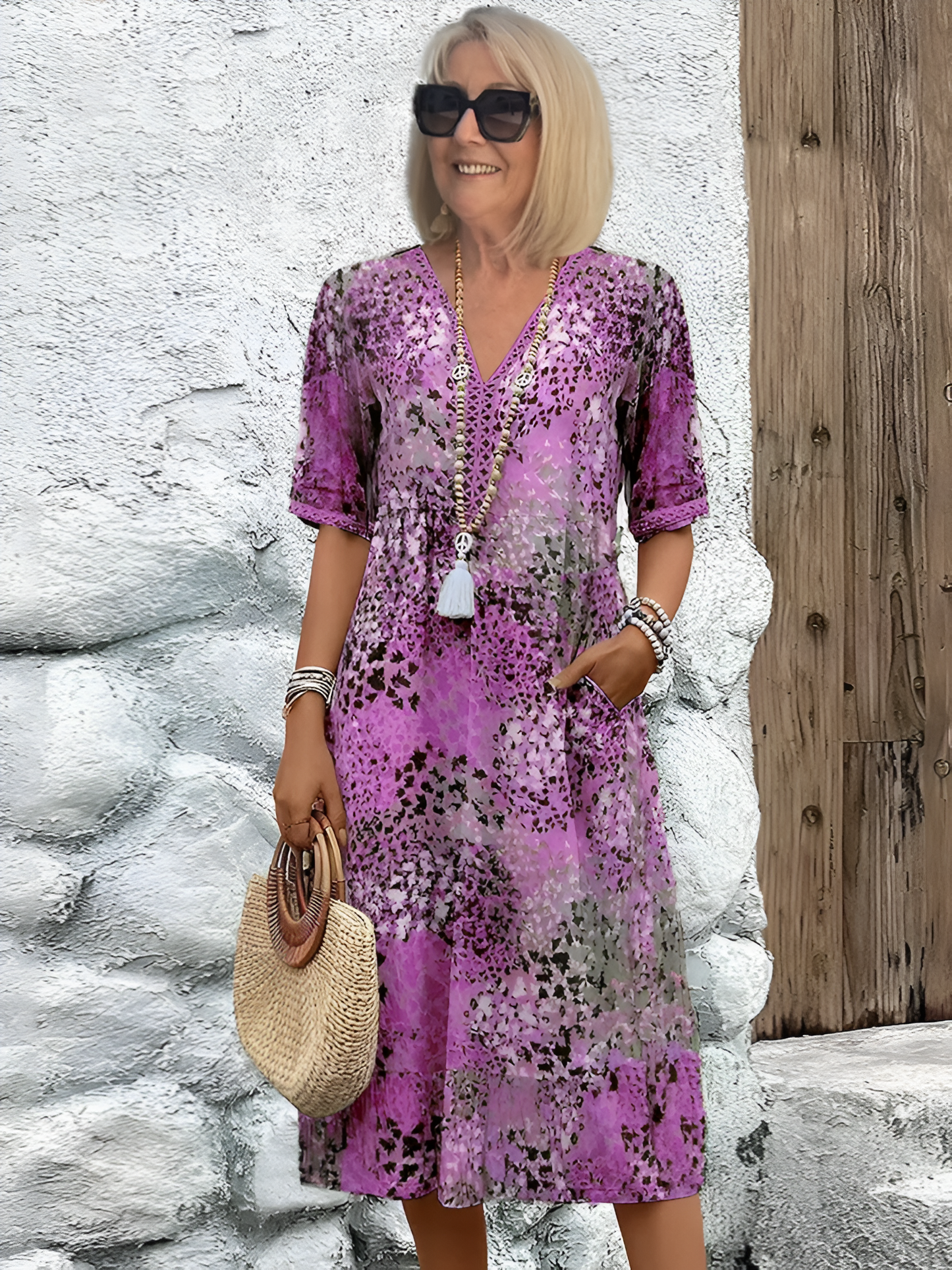 Colette™ | Robe midi vibrante