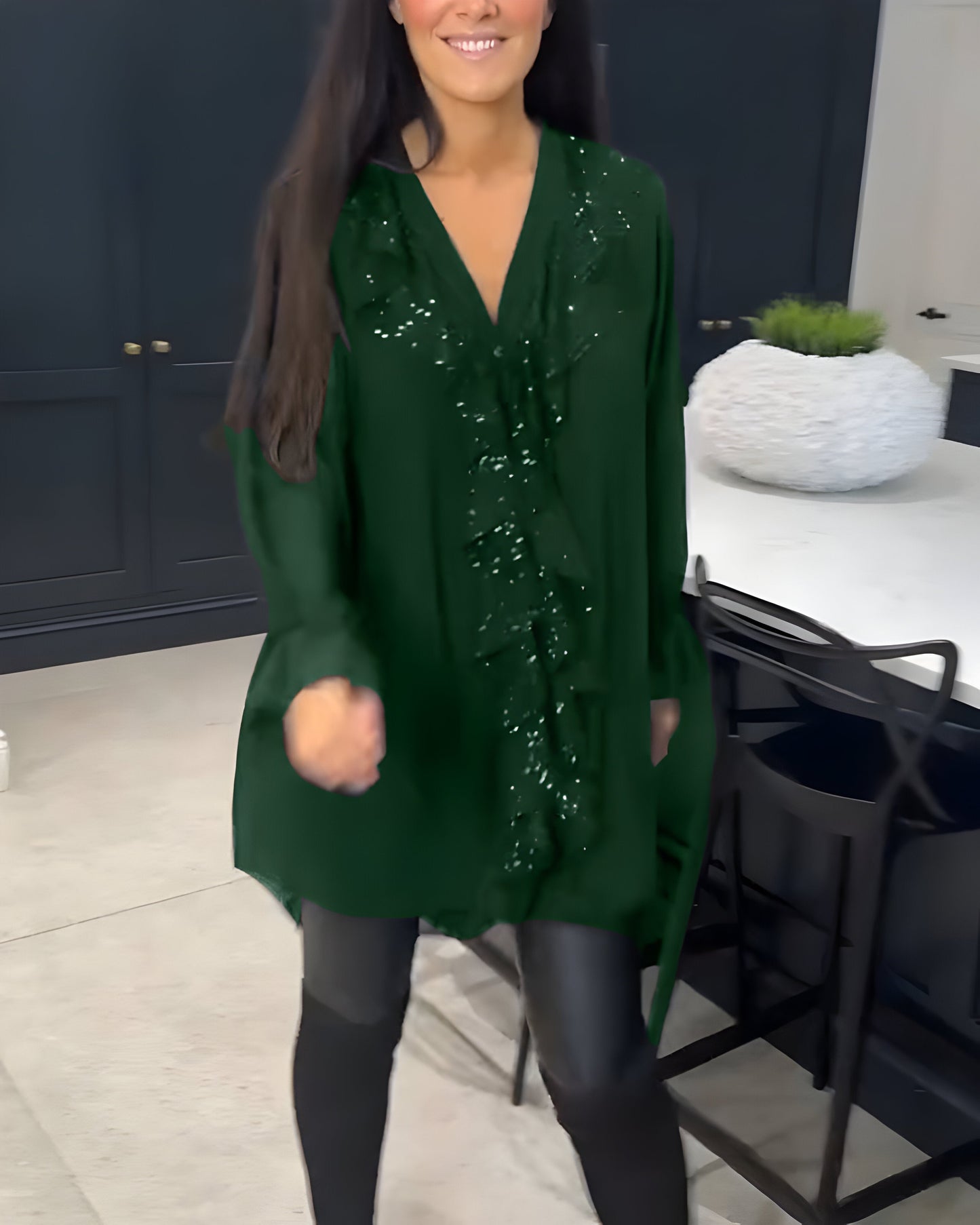 Sylvaine™ | Blouse Élégante avec Volants