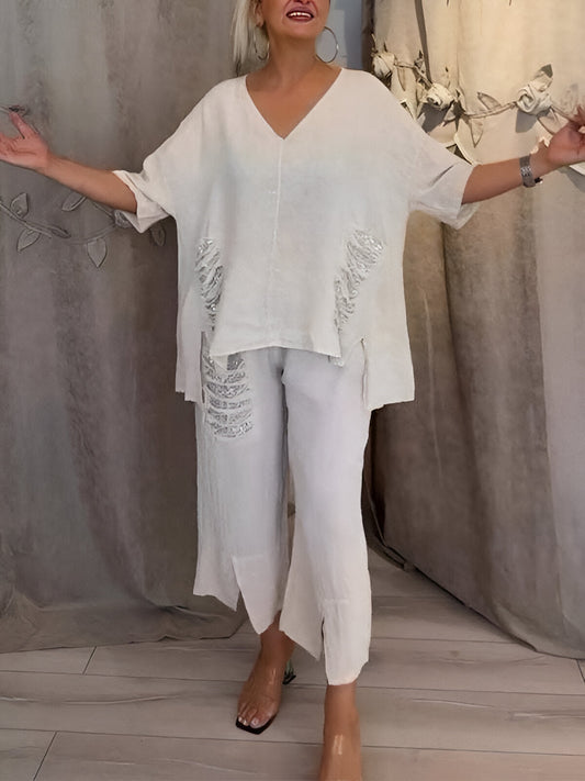 Claire™ | Ensemble d'été en deux pièces avec Détails