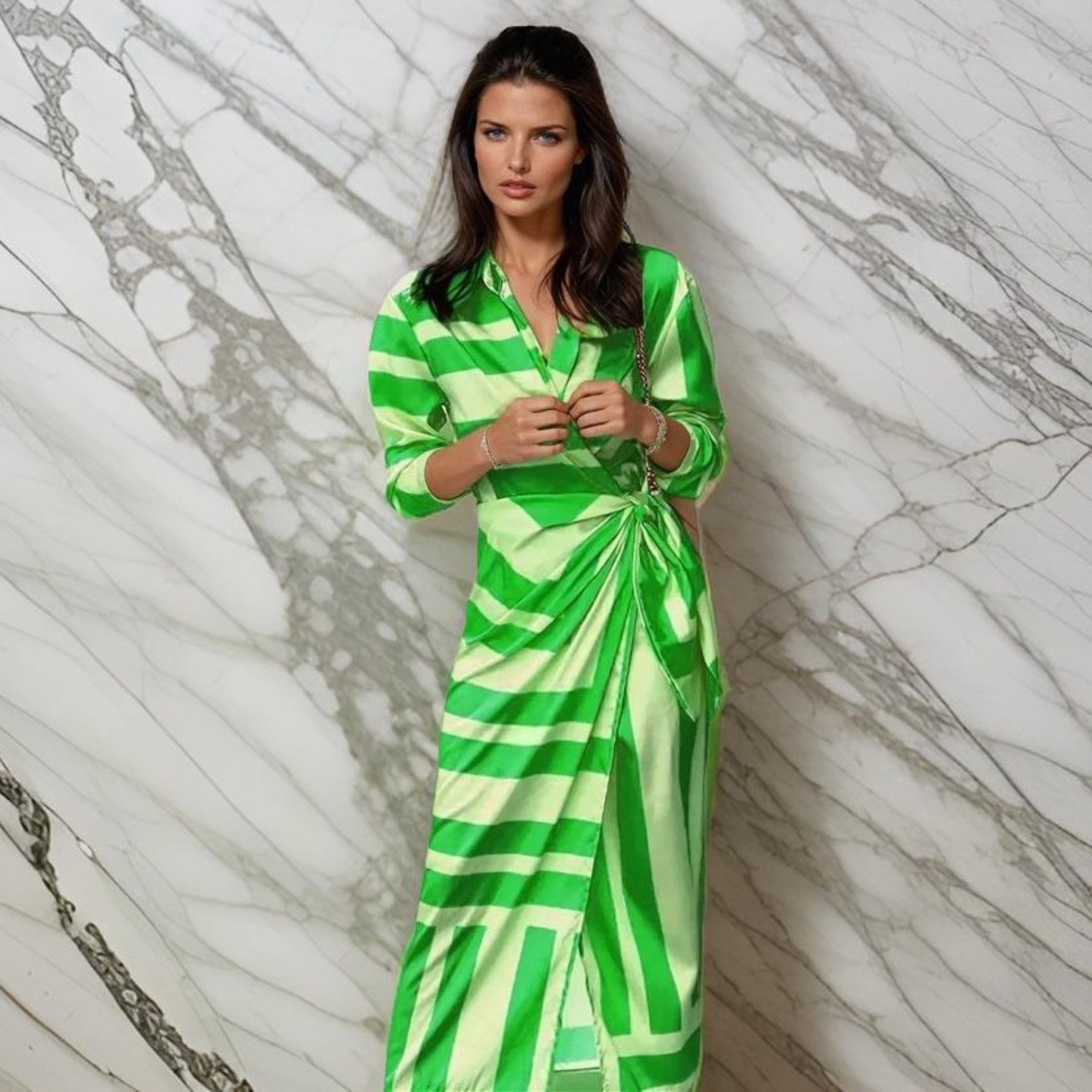 Laurine™ | Robe Portefeuille Imprimée