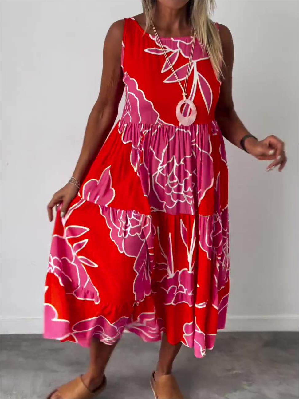 Édith™ | Robe Élégante avec Imprimé Floral