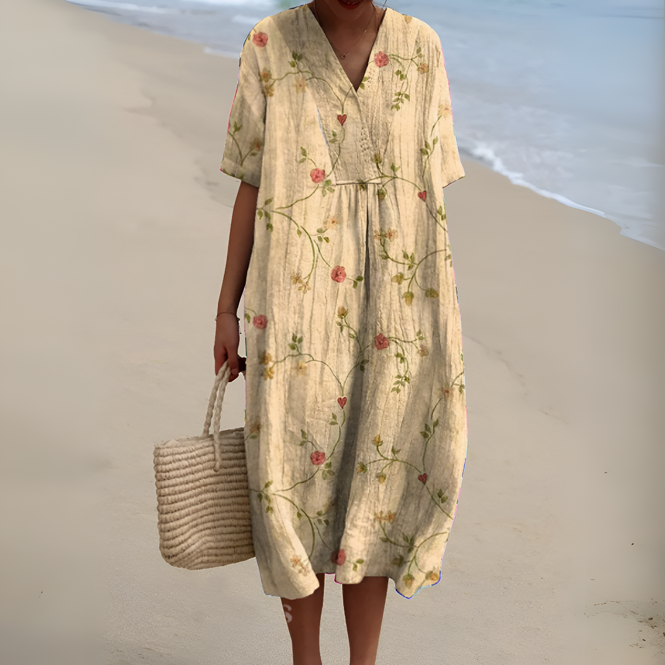 Nicole™ | Robe d'Été avec Fleurs