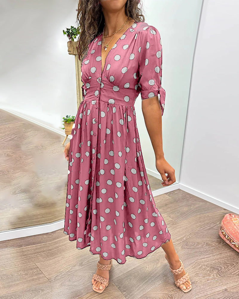Léonie™ | Robe Élégante à Pois