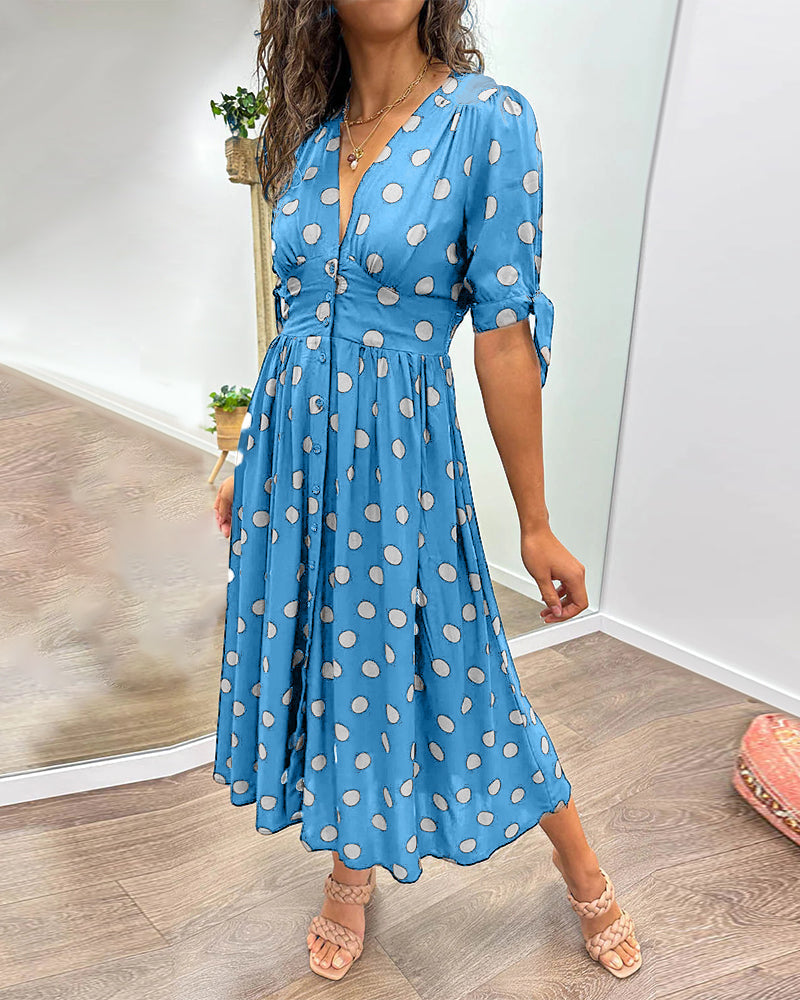 Léonie™ | Robe Élégante à Pois
