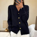 Maëlys™ | Cardigan élégant avec des boutons en forme de cœur