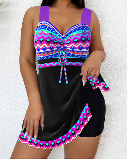Lulu™ | Maillot de bain avec cordon de serrage et motif rayé