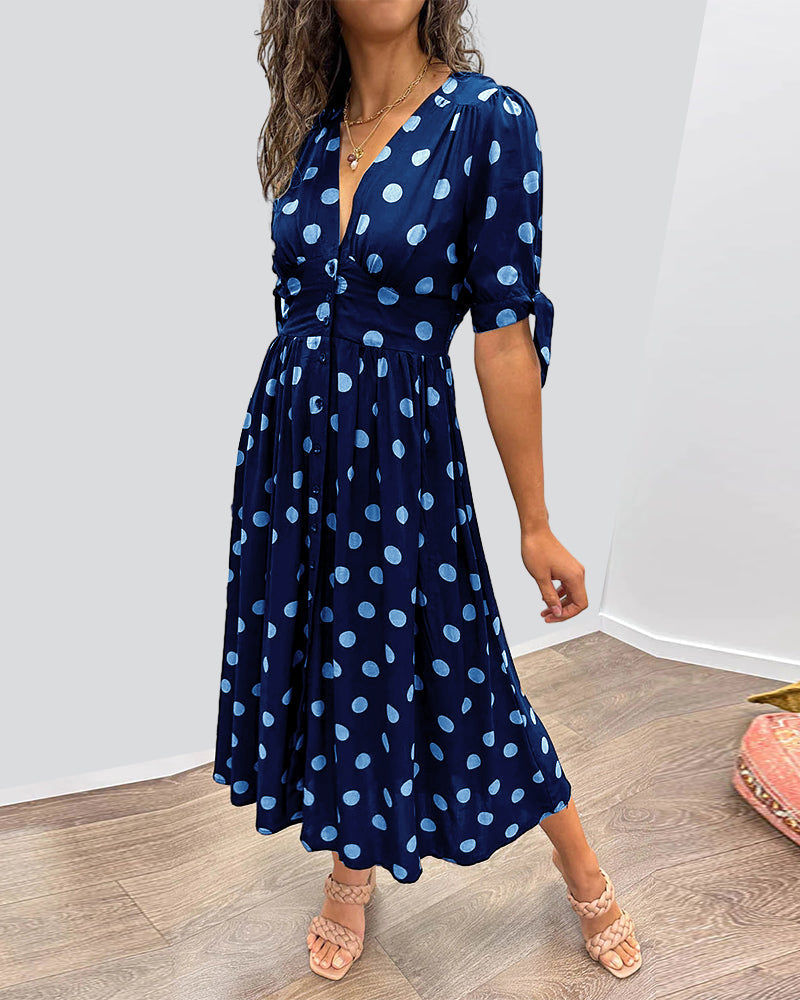 Léonie™ | Robe Élégante à Pois