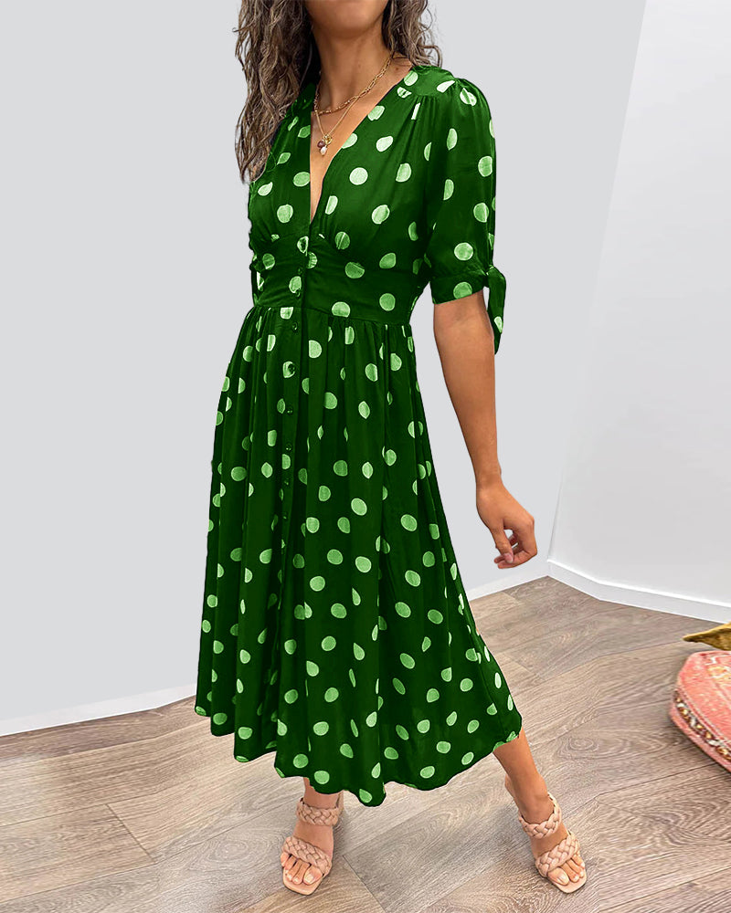 Léonie™ | Robe Élégante à Pois