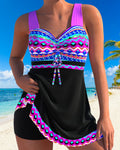 Lulu™ | Maillot de bain avec cordon de serrage et motif rayé