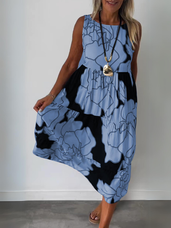Édith™ | Robe Élégante avec Imprimé Floral