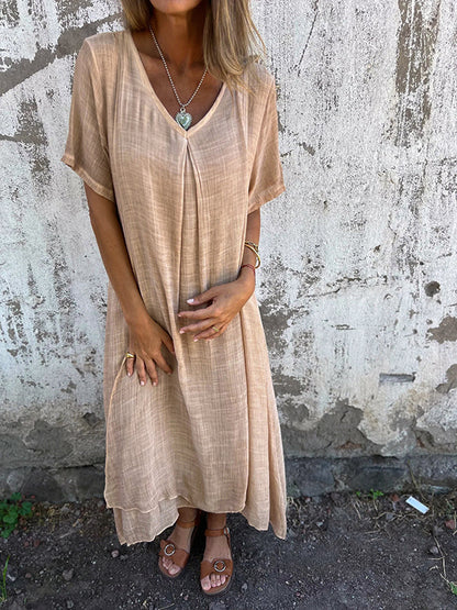 Mélina™ | Robe Loose à Col en V