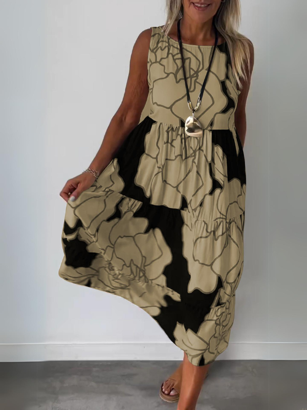 Édith™ | Robe Élégante avec Imprimé Floral