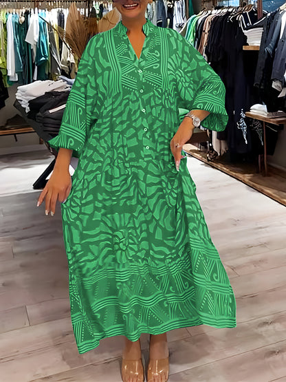 Adéle™ | Robe Élégante à Imprimé & Décolleté en V