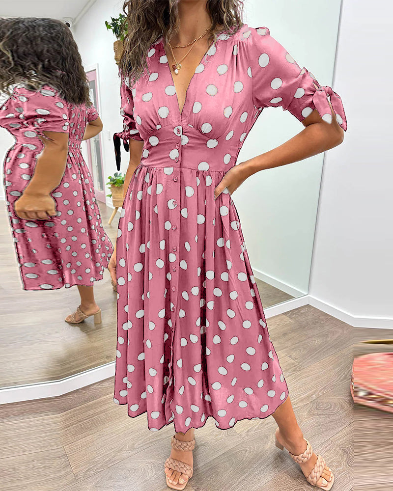 Léonie™ | Robe Élégante à Pois