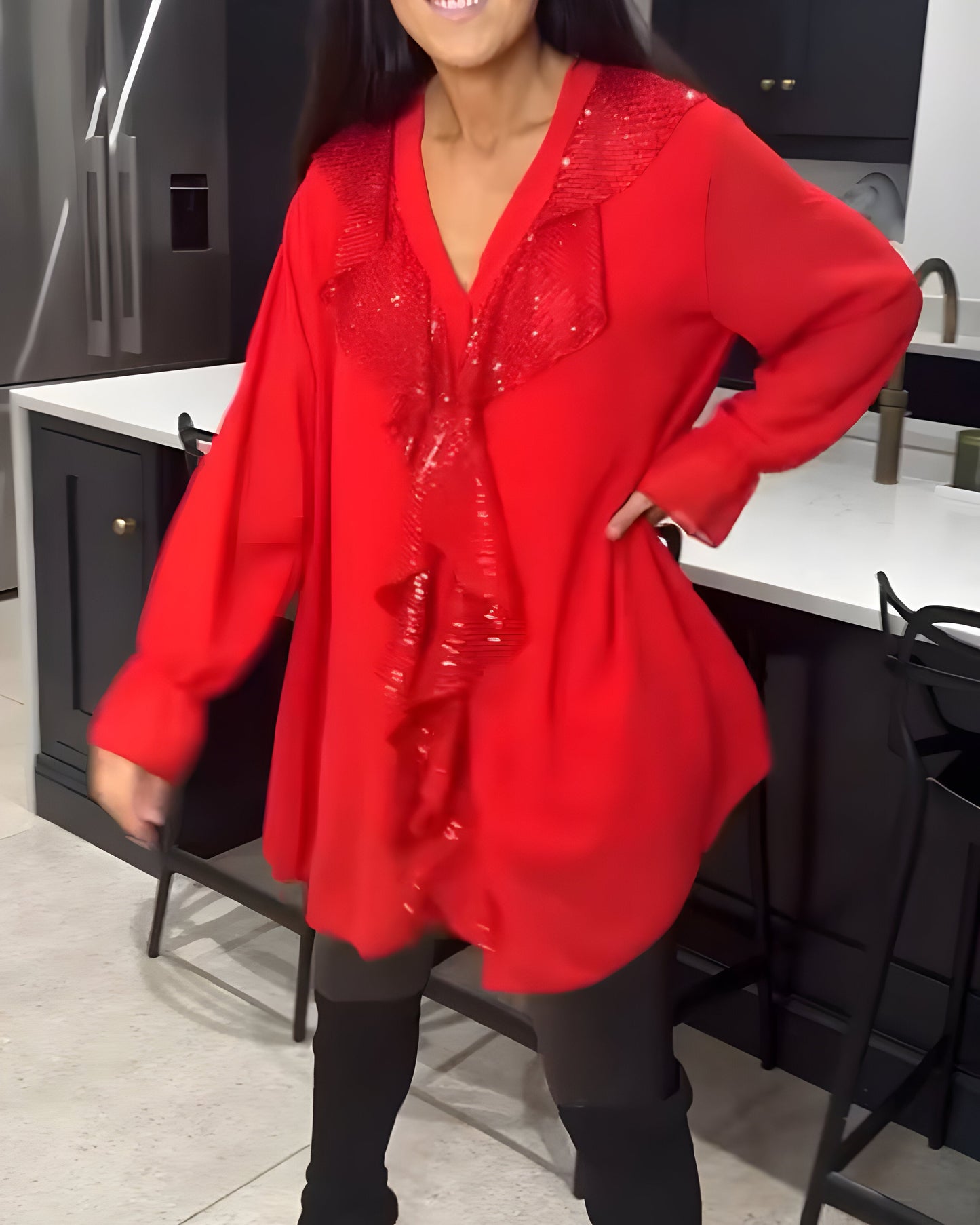 Sylvaine™ | Blouse Élégante avec Volants