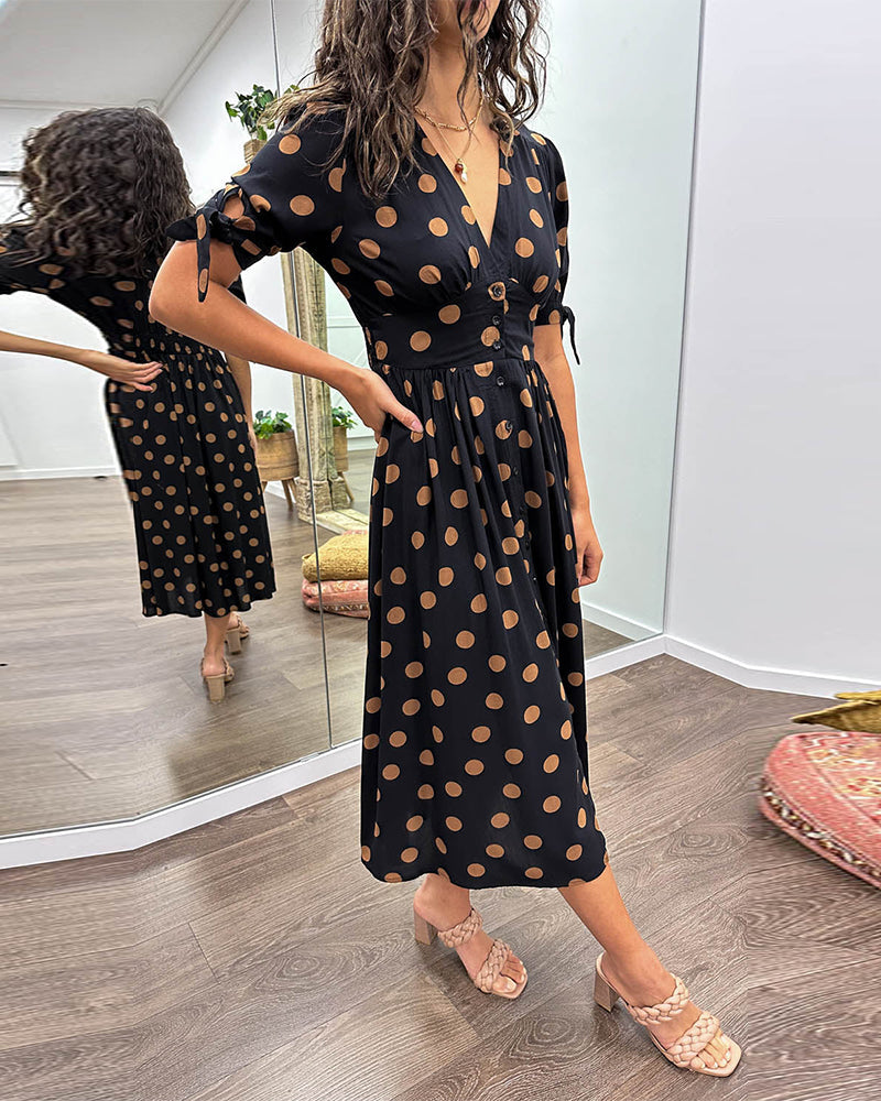 Léonie™ | Robe Élégante à Pois