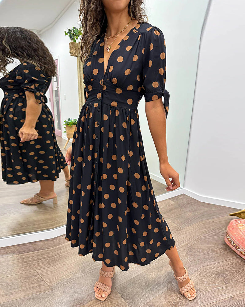 Léonie™ | Robe Élégante à Pois