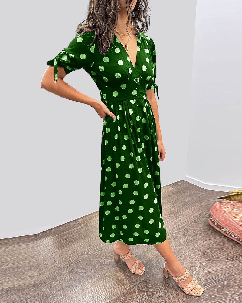 Léonie™ | Robe Élégante à Pois