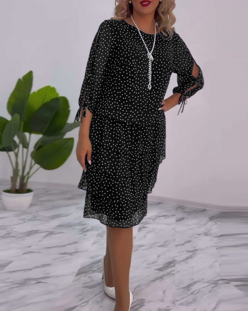 Cléa™ | Robe à Pois Superposée