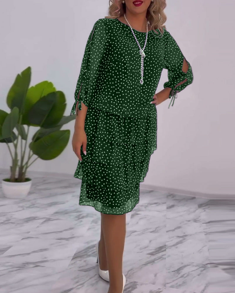 Cléa™ | Robe à Pois Superposée