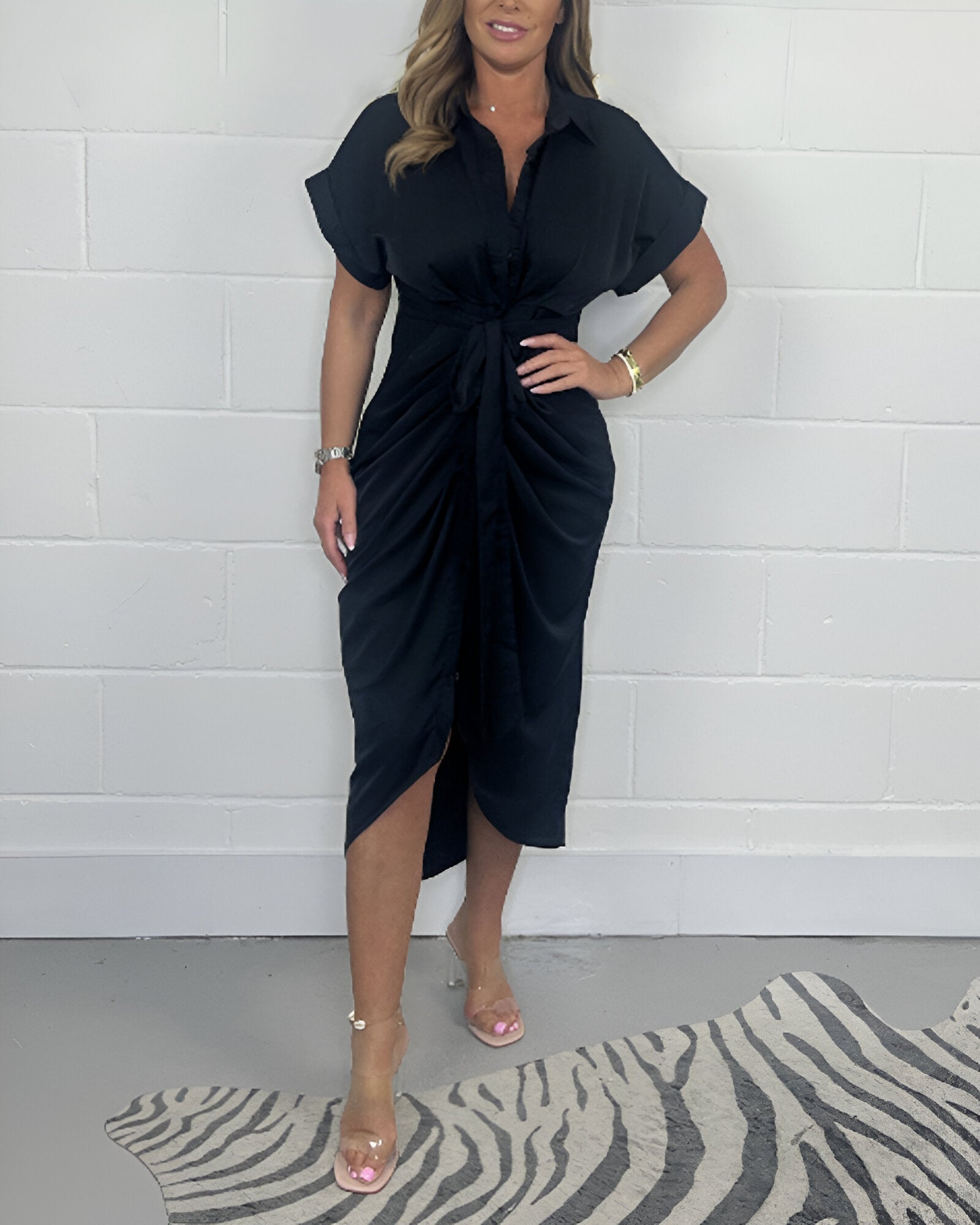 Élodie™ | Robe Plissée Élégante