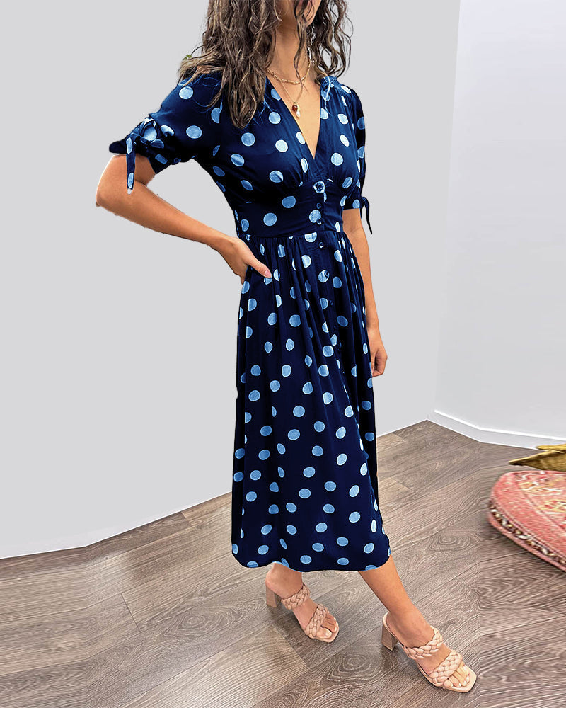 Léonie™ | Robe Élégante à Pois
