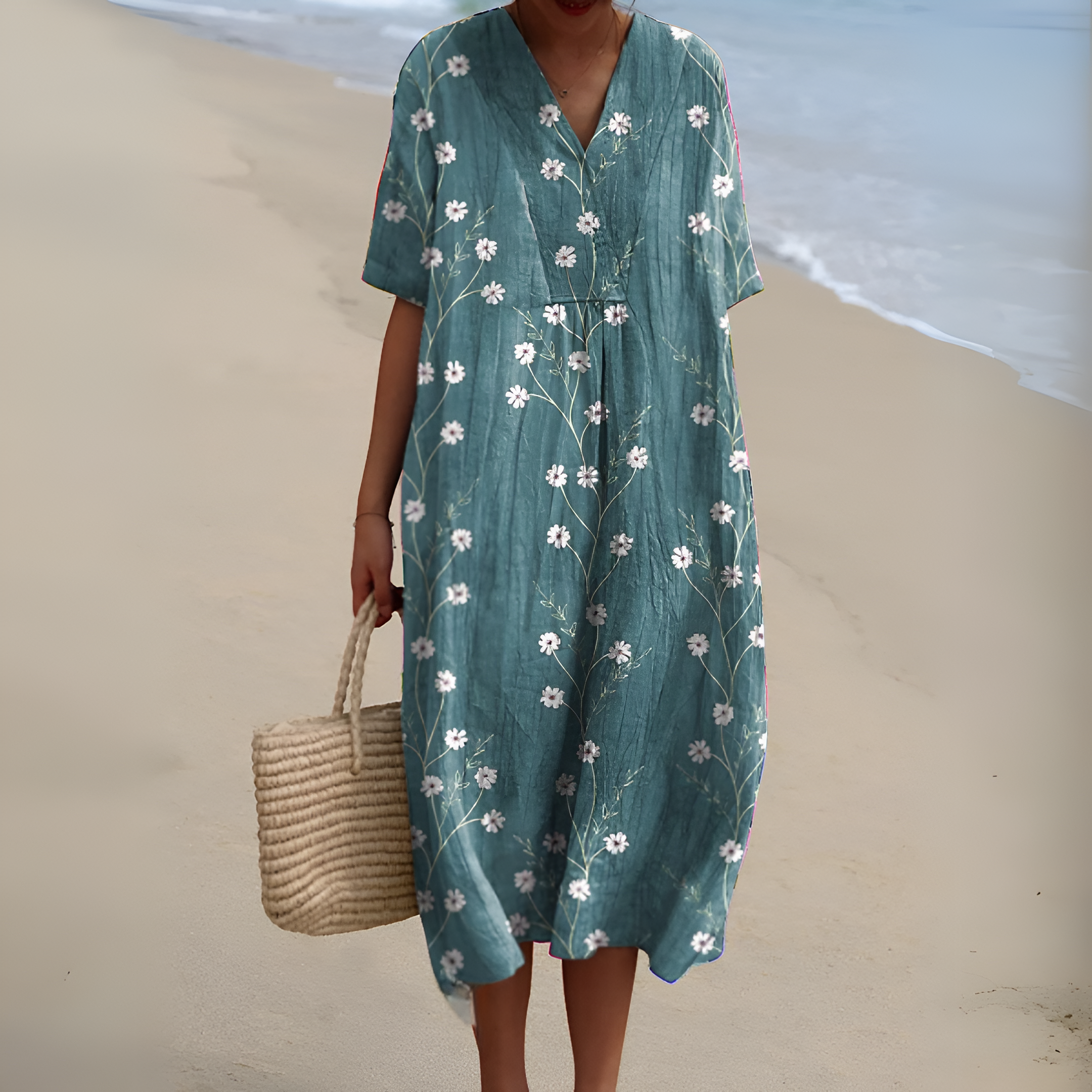 Nicole™ | Robe d'Été avec Fleurs