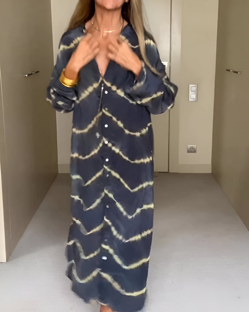 Emilia™ | Robe Maxi Bohème Chic à Motifs Rayés