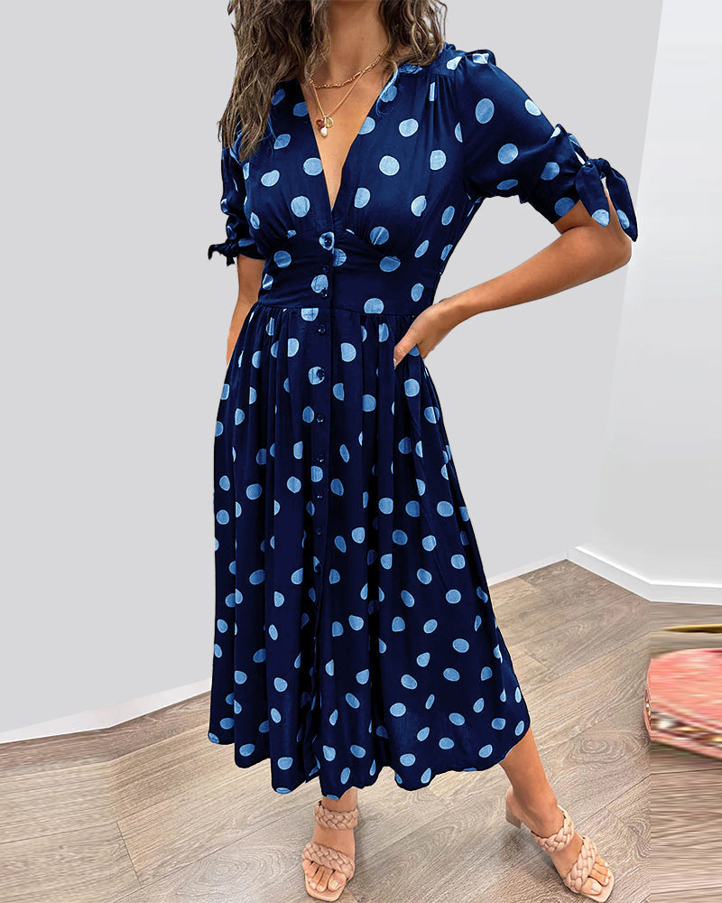 Léonie™ | Robe Élégante à Pois