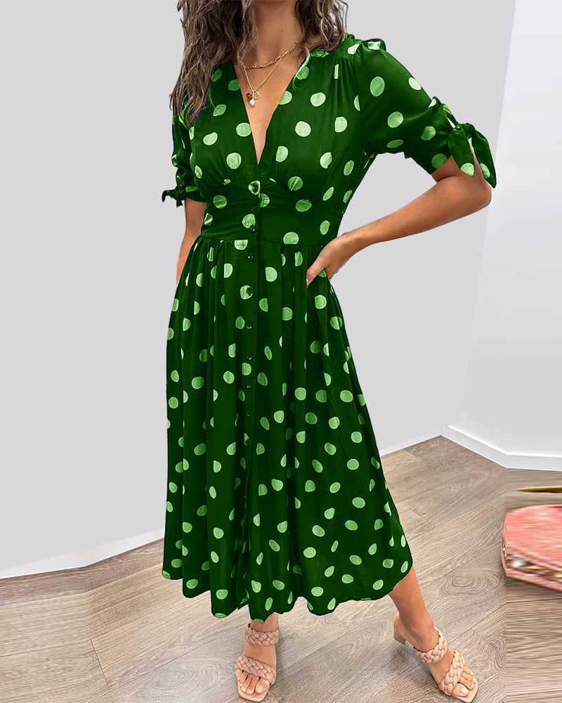 Léonie™ | Robe Élégante à Pois