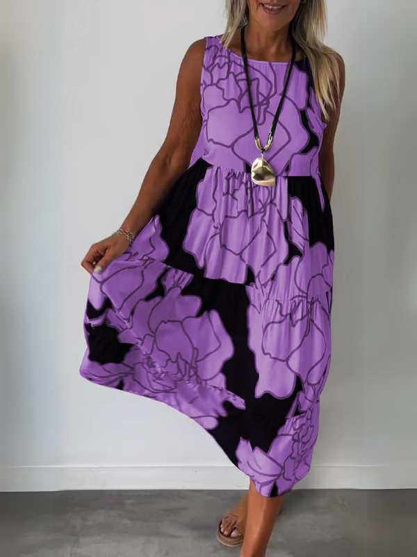 Édith™ | Robe Élégante avec Imprimé Floral