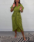 Élodie™ | Robe Plissée Élégante