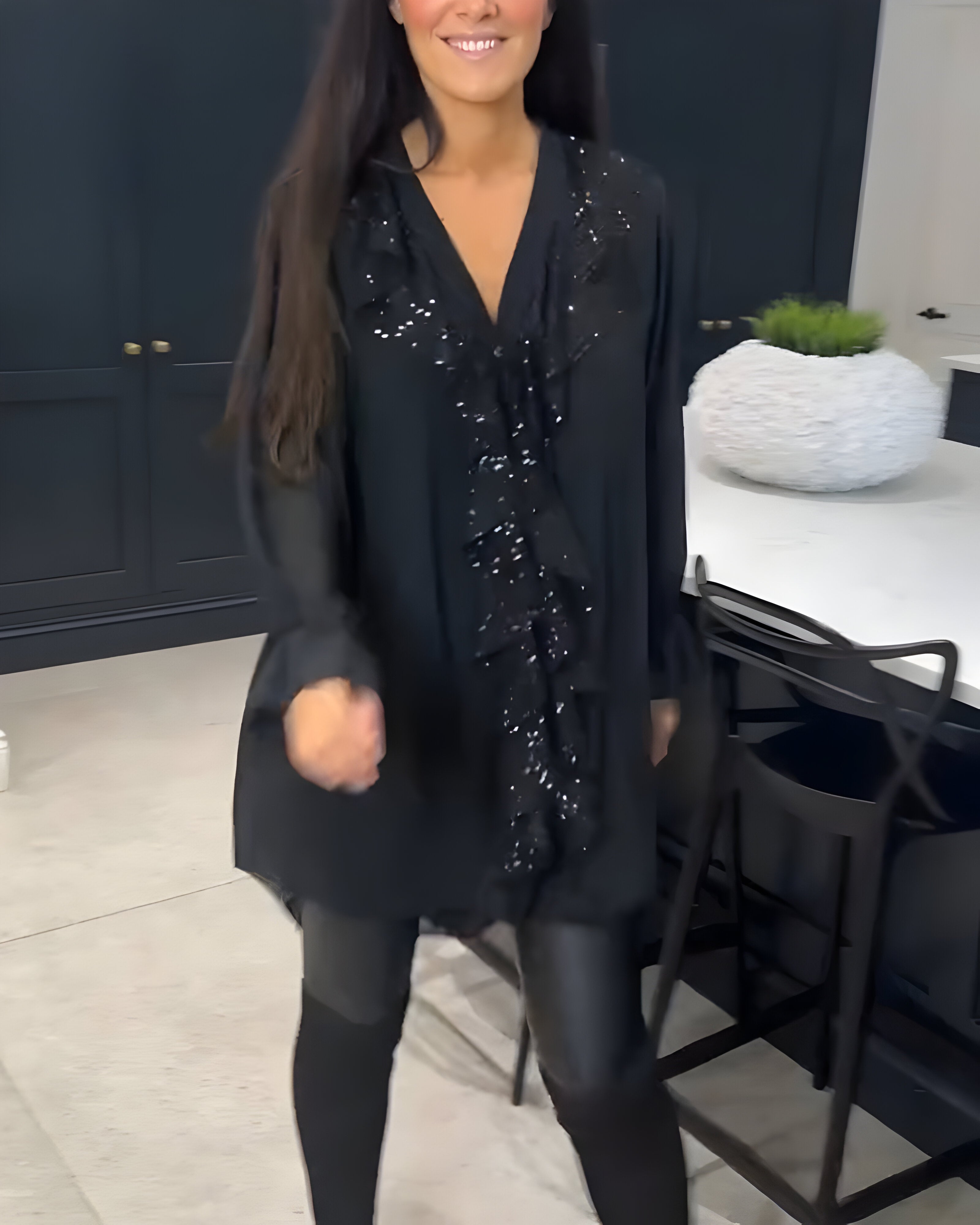 Sylvaine™ | Blouse Élégante avec Volants