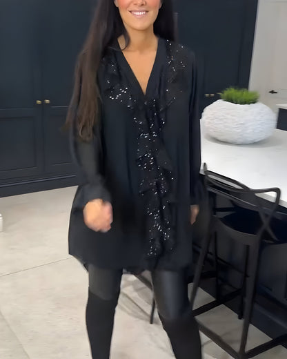 Sylvaine™ | Blouse Élégante avec Volants