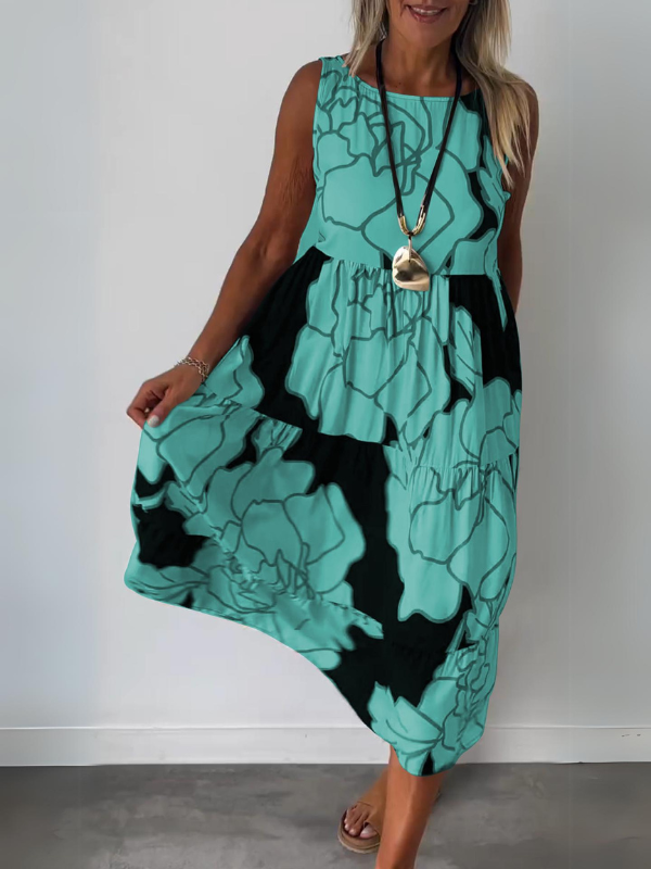 Édith™ | Robe Élégante avec Imprimé Floral