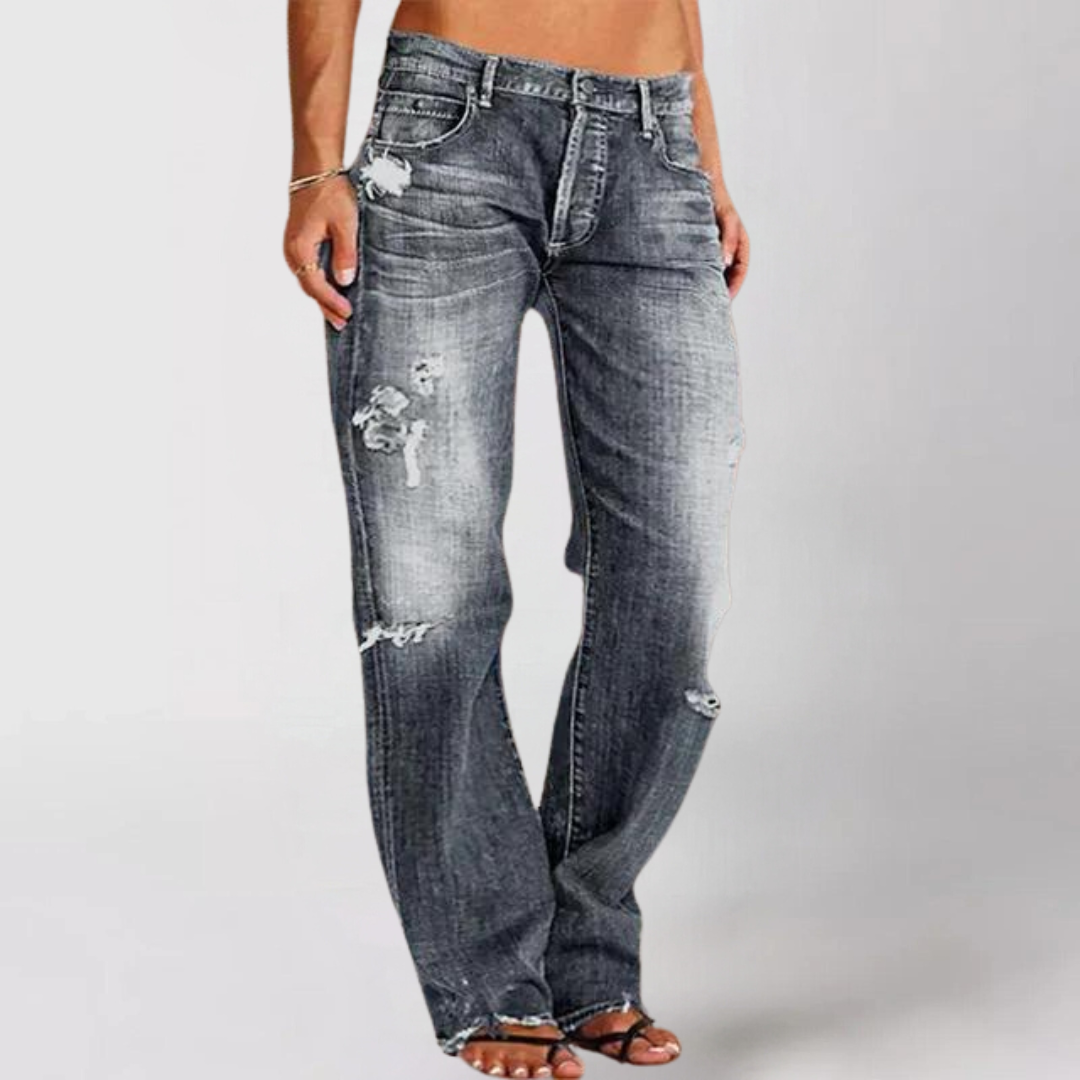 Priscilla™ | Jean en Denim avec Jambes Amples