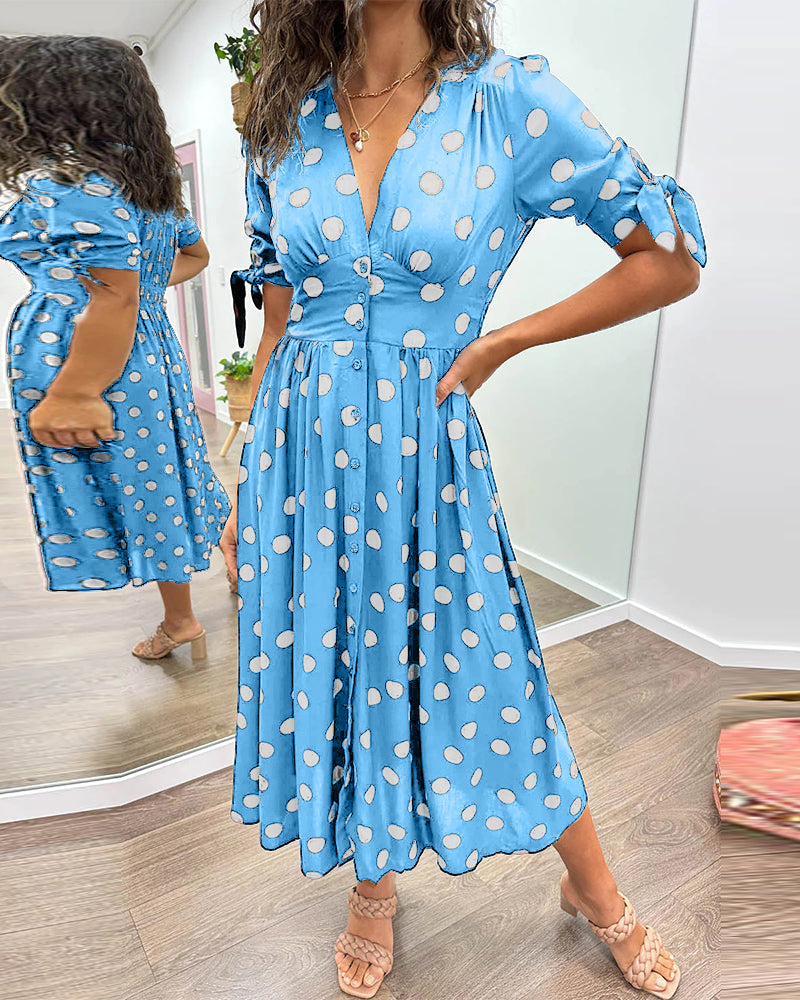 Léonie™ | Robe Élégante à Pois