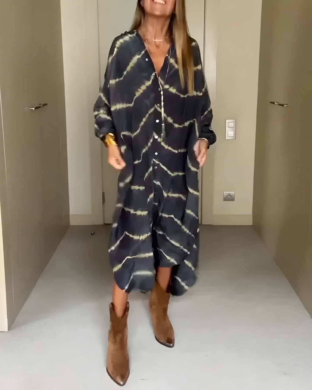 Emilia™ | Robe Maxi Bohème Chic à Motifs Rayés