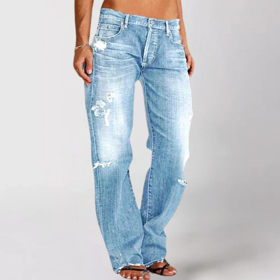 Priscilla™ | Jean en Denim avec Jambes Amples