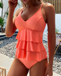 Marina™ | Tankini à volants en couleur unie
