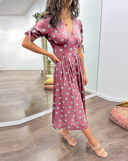 Léonie™ | Robe Élégante à Pois