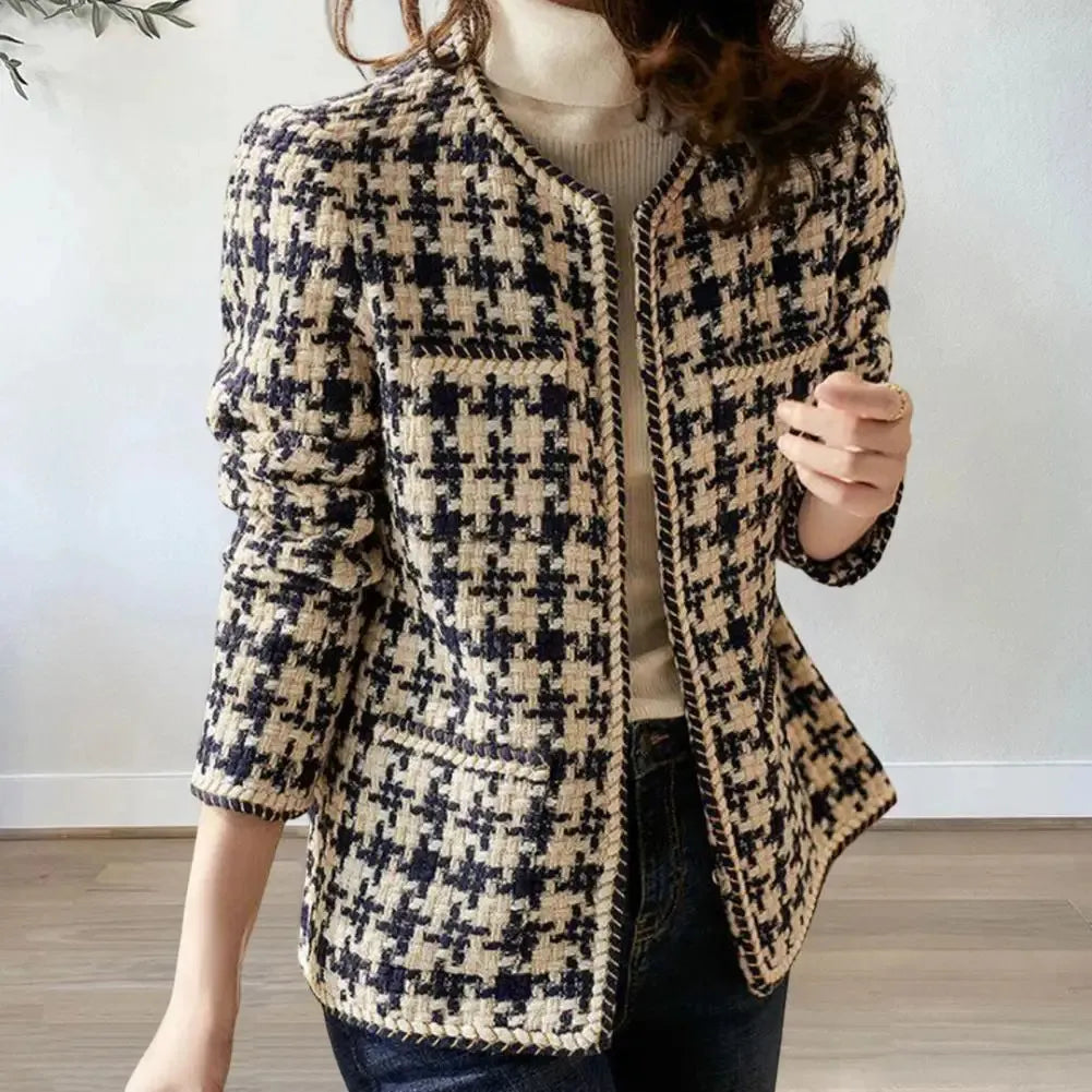 SOLÈNE™ | Veste à carreaux Chic