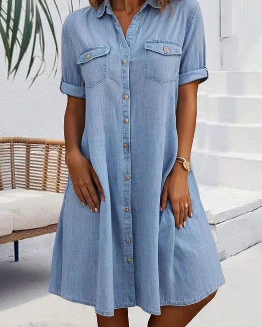 Salomé™ | Robe Chemise Denim