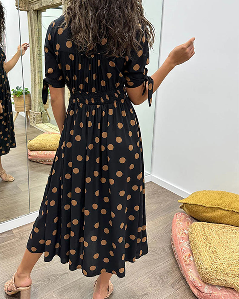 Léonie™ | Robe Élégante à Pois