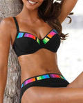 Laluna™ | Bikinis avec imprimé color block