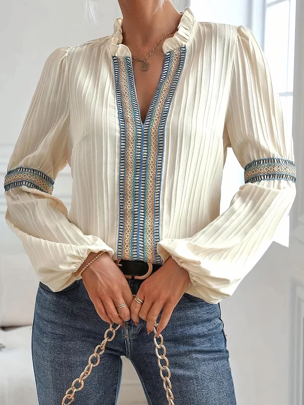 Noémie™ | Blouse en Dentelle