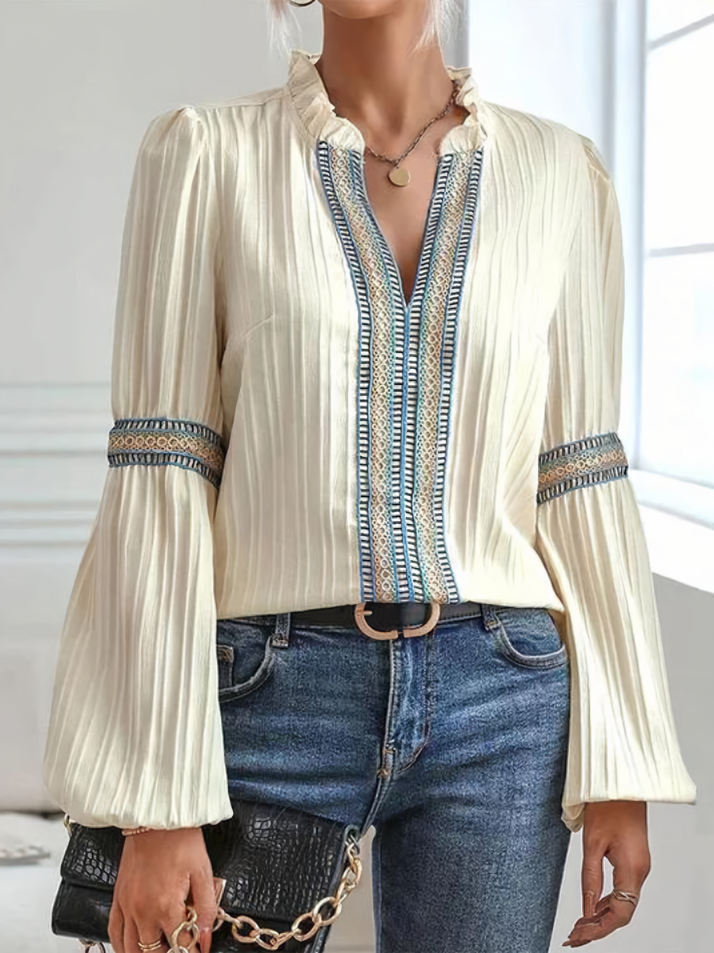 Noémie™ | Blouse en Dentelle