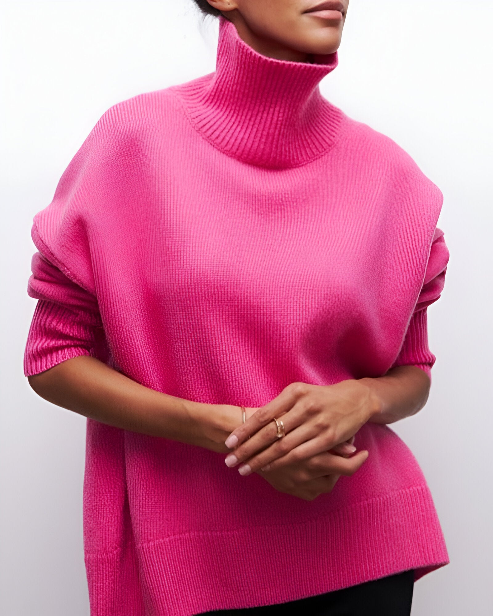 Liora™ | Pull à Col Roulé Coupe Ample