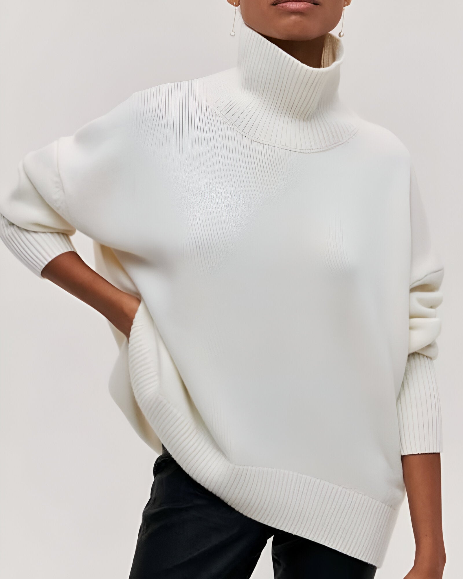Liora™ | Pull à Col Roulé Coupe Ample
